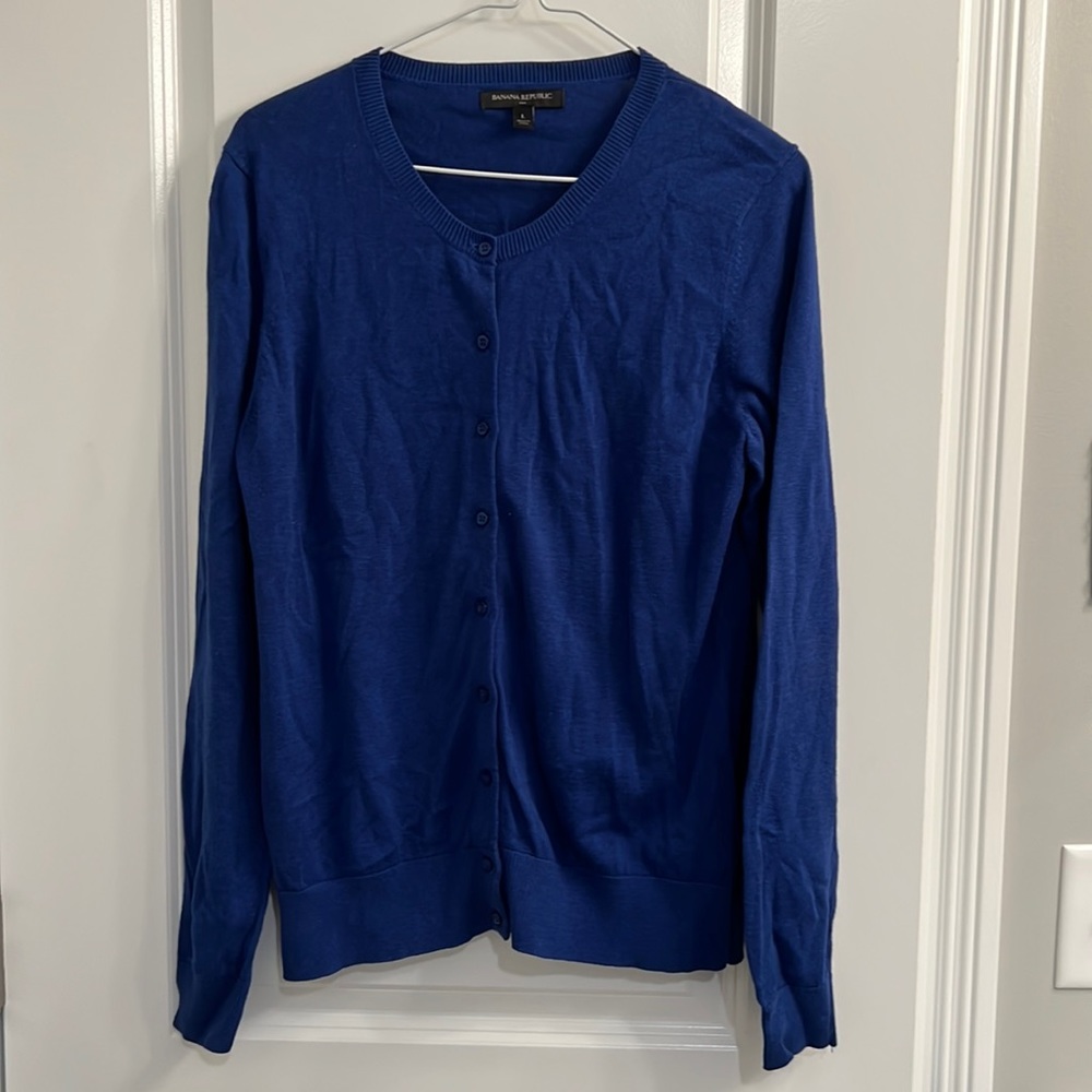 Banana Republic Blue Cardigan L